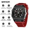 Sanda Dual Display Multifunctional Waterproof Luminous Men's Wristwatch 
