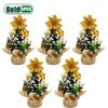 1-10PCS Mini Christmas Tree 20cm Desktop Decor with Gift Box Creative Holiday Ornament for Kids Room Office Party Decoration
