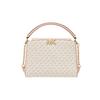 Karlie Leather Shoulder Bag, Crossbody Bag, Handbag Medium Women's Vanilla White & Pink 30F1GCDS2B-173