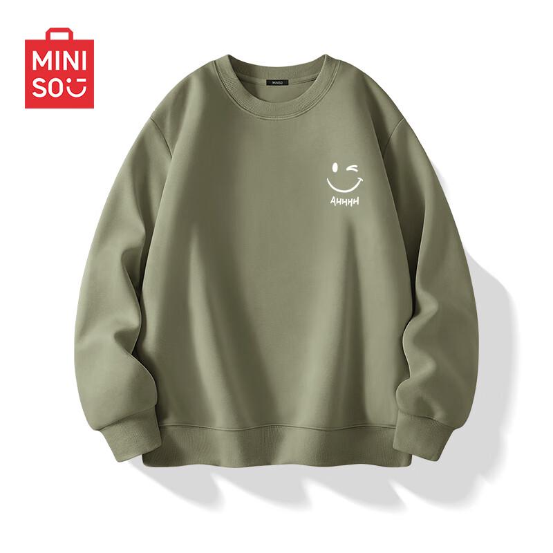 MINISO Men's Casual Round Neck Pullover Sweatshirt