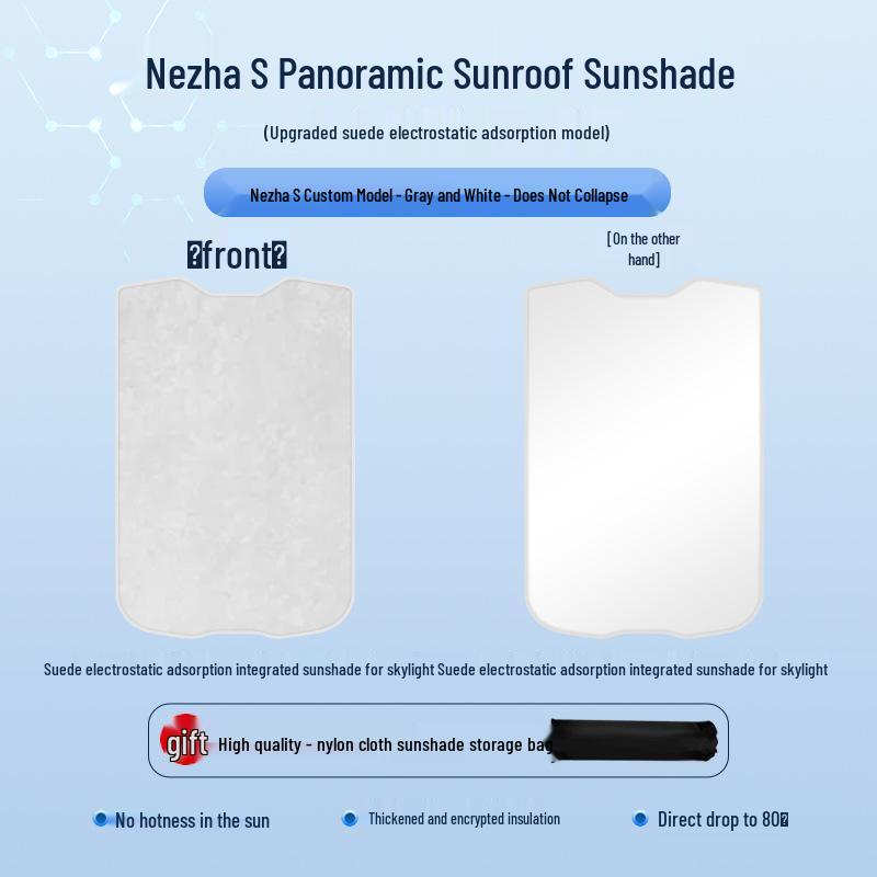 Nezha S 2022 Sunroof Sunshade: Heat Insulation, Sun Protection, Privacy, and Opaque Baffle