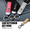 Luxury Leather Carbon Fiber Car Keychain Key Ring Holder For Giulia 147 Mito 156 159 166 GT Stelvio Brera Volante RY7