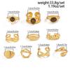 Ingemark 10 Pcs/Set Trend Creative Water Drop Metal Rings Women Elegant Vintage Acrylic Gold Color Open Ring Jewelry Accessories