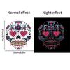 Mexico Day of the Dead Luminous Facial Tattoo Sticker Halloween Party Decoration Halloween Dress Up Day of the Dead DIY Party