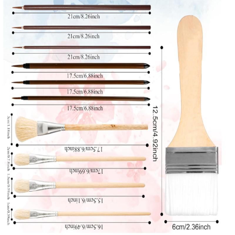 Gold Tip Ceramic and Watercolor Paint Brush Set - Boutique S Series