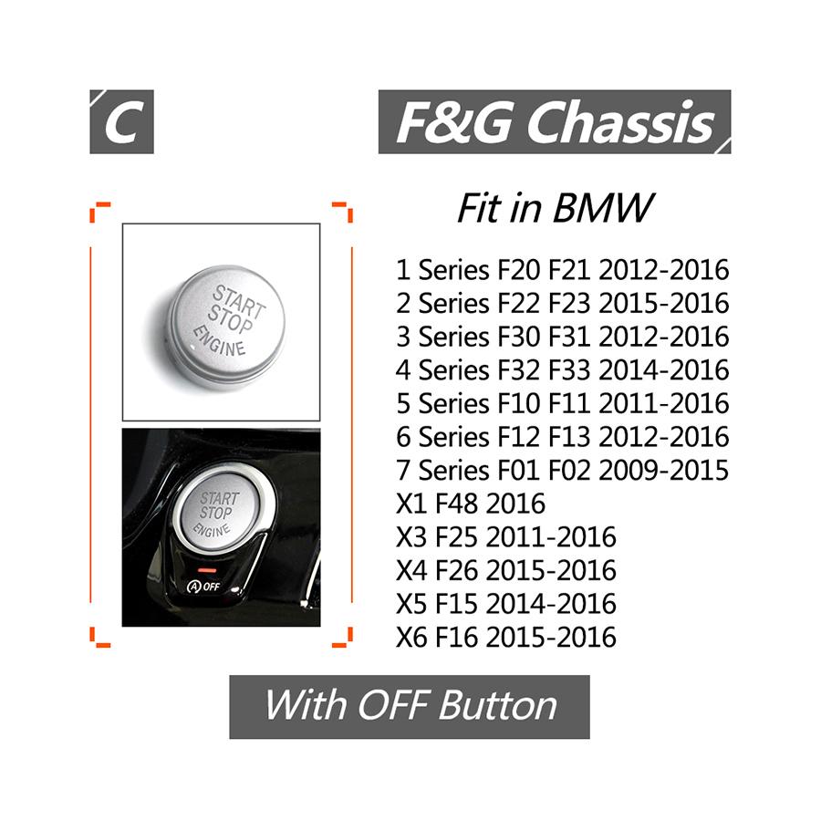 Tasto Start Stop Motore Con Tasto OFF Per Avviare Motore Copritasto Pulsante Avviamento Motore Per BMW F G Chassis F20 F30 F34 F10 F48 F52 F15 F16 F25 F26