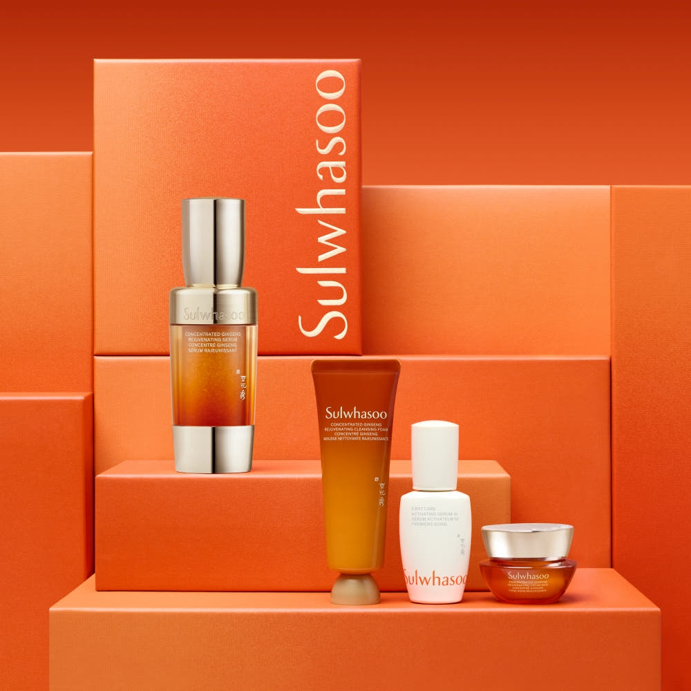 Sulwhasoo Concentrated Ginseng Renewing Capsule Serum Anti-Aging Skincare Set 50ml