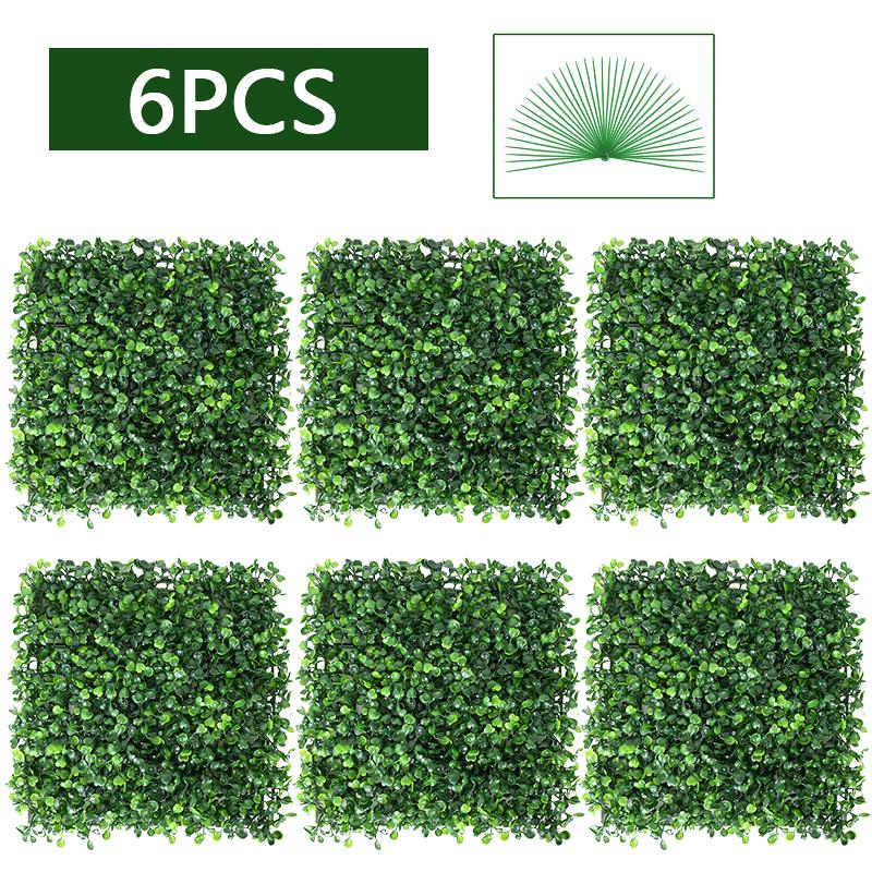 

6/10/20 шт. искусственные растения, трава, настенный фон, цветы, свадебные самшитовые живые панели для дома, на открытом воздухе, домашний сад, настенный декор