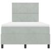 Box Spring Bed with Headboard Light Gray 120 X 190 Cm Velvet