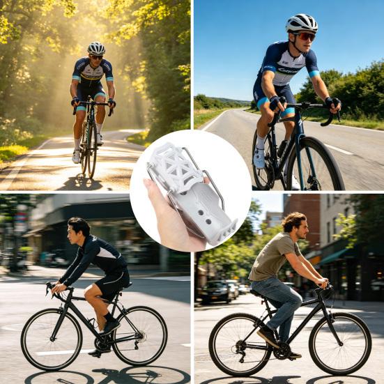 Bicycle Water Bottle Cage Hollow Design Stable Holder Anti-Slip Universal Bike