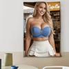 Iron Wall Art Blue Top Skirt Painting Modern Home Decor Living Room Gift