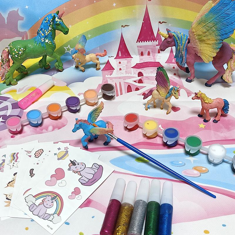 

DIY Animal Graffiti Set: Unicorn & Pegasus Painting Kit for Kids