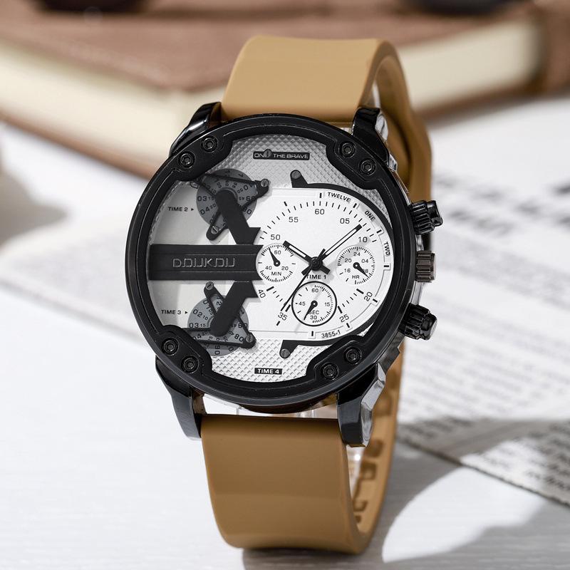Genuine Stylish Men's Multi-Functional Waterproof Quartz Watch with Large Dial
