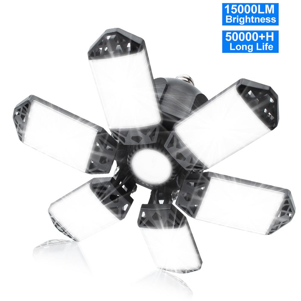 3-10 Panel Deformable LED Garage Light,industrial Lighting Led Ceiling Garage Lamp 8000LM E26/E27 6500K USA Warehouse Shop Light