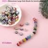 20/50/100 Pieces Large Hole Beads Mixed Color Rhinestone European Beads Large Hole Fairy Wand Garden  Craft Spacer Beads DIY Charms Making Supplies