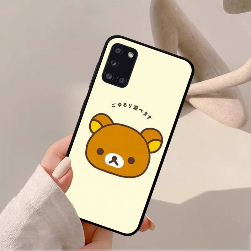 

Cute Rilakkuma Bear Phone Case for Samsung A51 A30s A52 A71 A12 for Huawei Honor 10i for OPPO vivo Y11 cover Huawei P30Pro