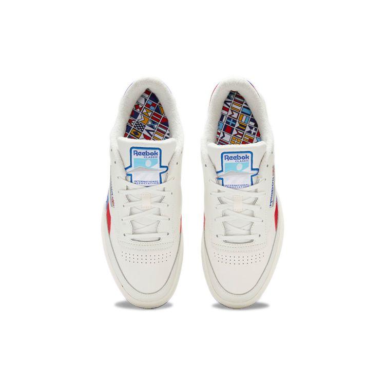 Reebok Club C Revenge Leather Comfortable Low-Top Sneakers Unisex Sneakers White Blue GX0382