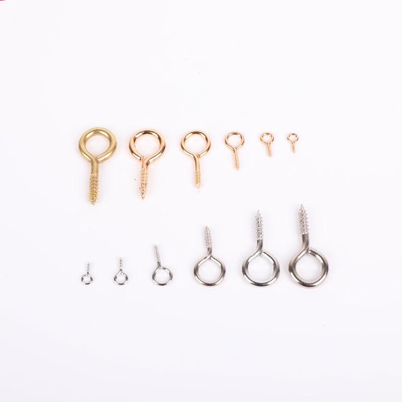 Metal Sheep Eye Self-Tapping Screw with Ring Hook Pendant for Key and Toy