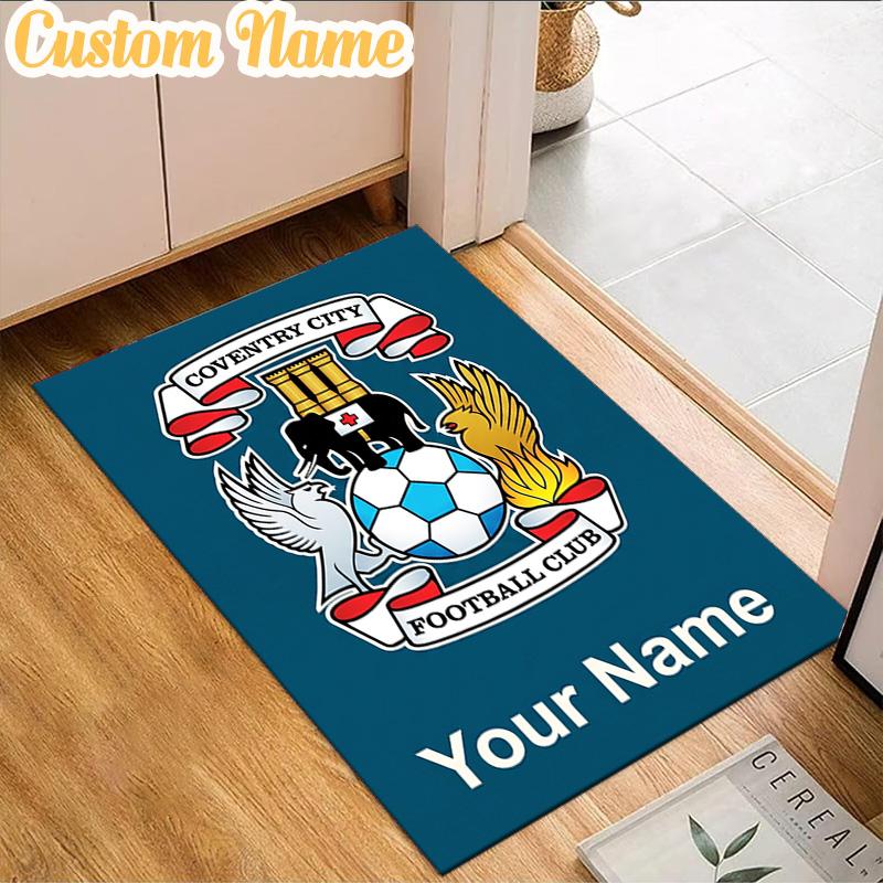 Custom Name Coventry City Football Club Rug, Office Rug, Chair Rug, Carpet for Living Rooms, Doormat Game Rug Home Decor Christmas Gifts