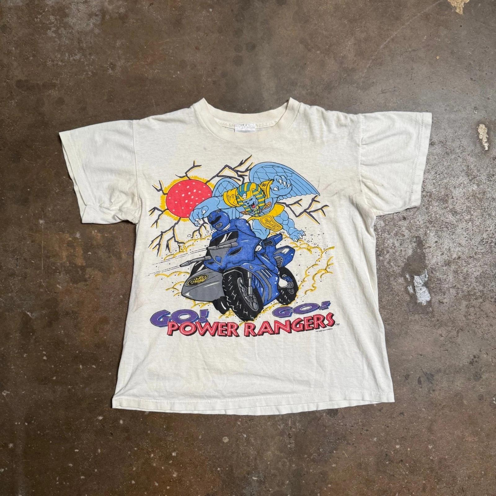 Vintage 1994 Saban Go! Power Rangers 100% Cotton T-shirt Mens Tees Top – Blue Ranger - Logotel - Sz Small 3XL