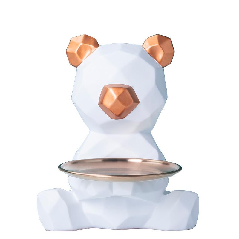 Nordic Light Luxury Style Geometric Cat Entrance Key Storage Ornament Home Living Room Coffee Table Decoration Housewarming Gift