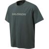 Salomon Short Sleeve Letter Print Loose T-Shirt Men Tops Green C28061