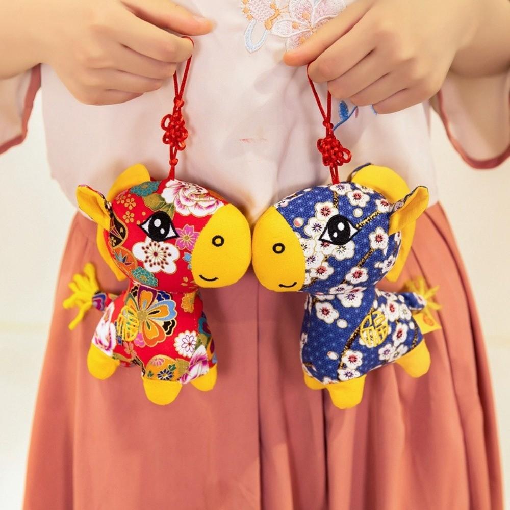 PP Cotton Plush Horse Stuffed Animal Toy Soft Chinese Horse Plush Doll  Festive Decor