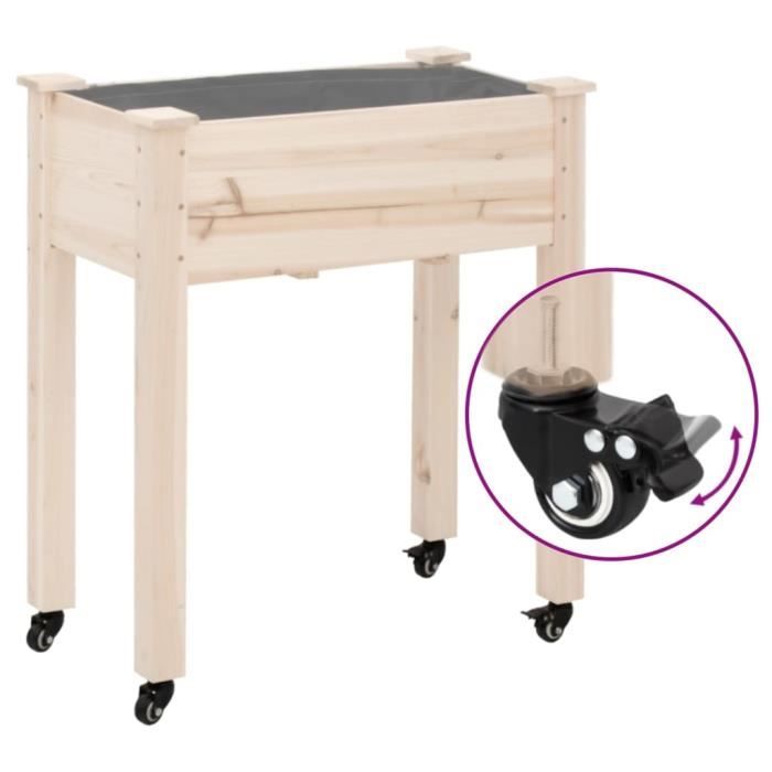 VidaXL Roues pour jardinière 4 pcs noir 8x3,5x8 cm fer 364281