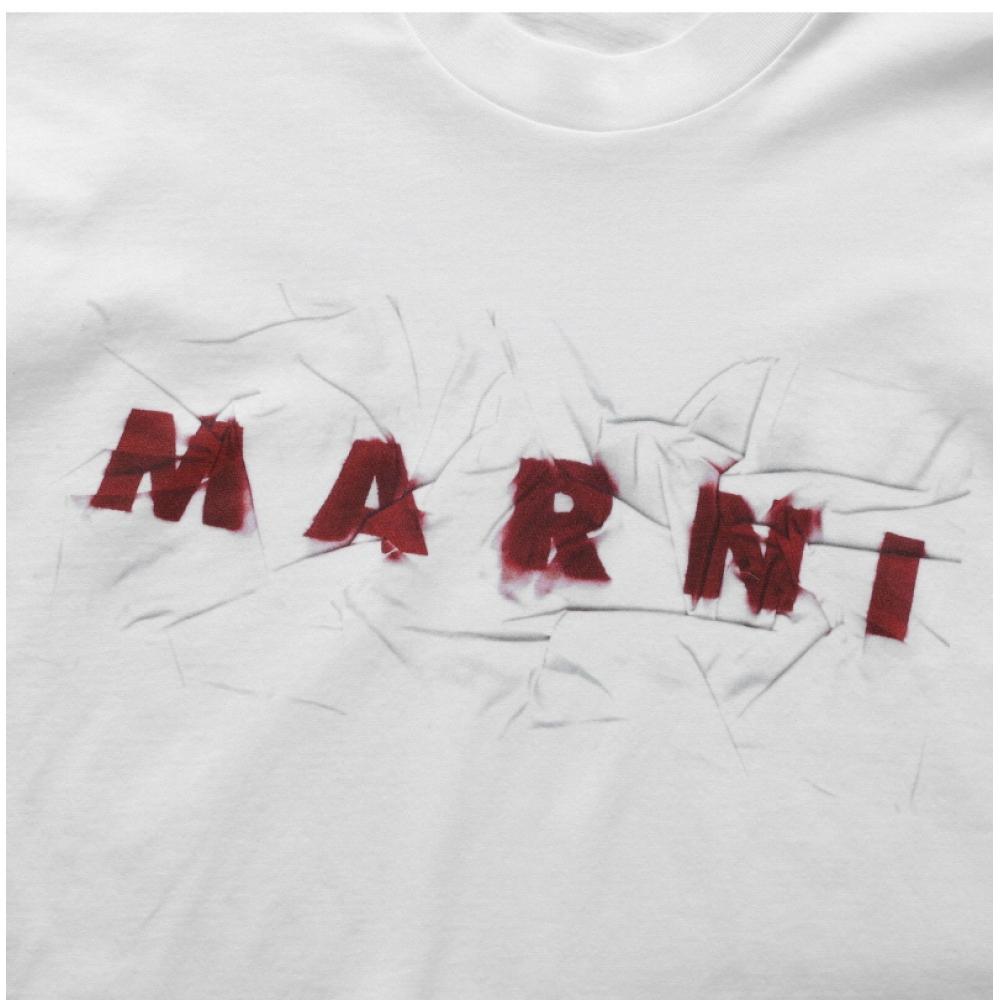 Marni Humu0223pv UScw95 Low01 Logo Men S Short Sleeve Tee
