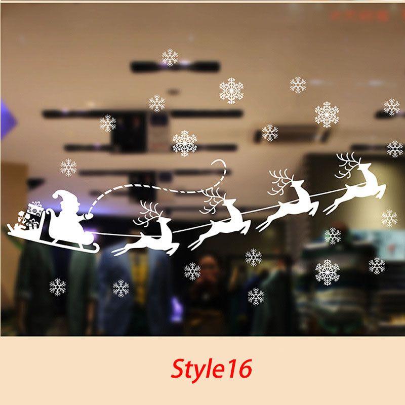 Timeless Design Removable Santa Claus Window Door Wall Sticker Vinyl Decal For Xmas Home Decor