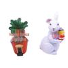 Easter Bunny Carrot House with Colored Eggs - Resin Home Decor & Gifts