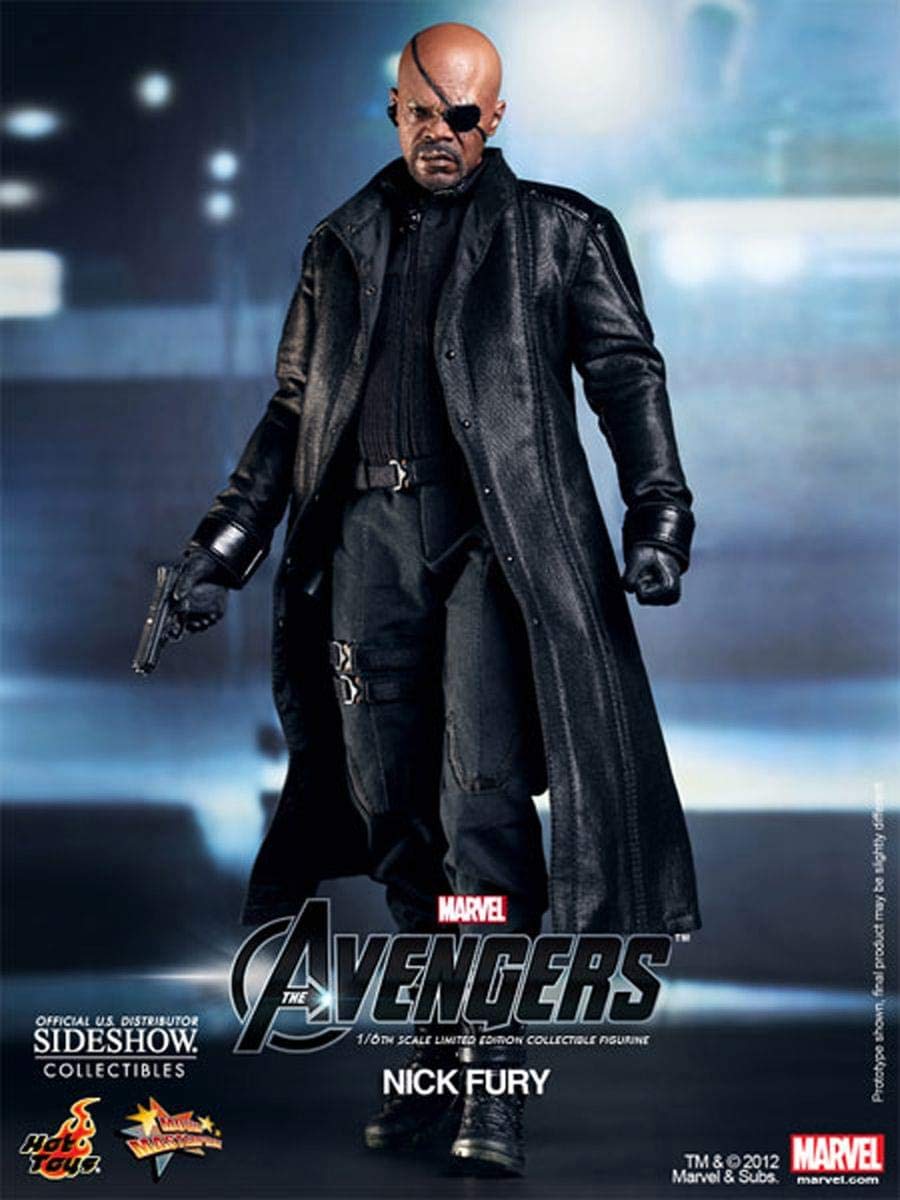 

Hot Toys Movie Masterpiece Avengers 1/6 Scale Figure Nick Fury чёрный