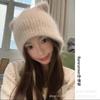 Women S Cute Cat Ear Plush Knit Hat Winter Warm Versatile Beanie