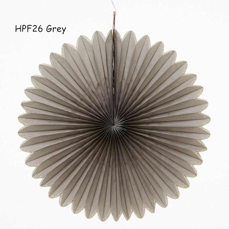 

15-30cm Color Tissue Paper Cut-Out Paper Fans Pinwheels Hanging Flower Paper Crafts for Wedding Party Birthday Decor Suppli 15cm сірий