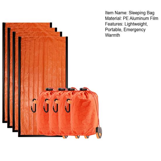 Emergency Sleeping Bag Thermal Emergency Blankets Life Bivy Sack Waterproof Survival Sleeping Bag for Outdoor Adventures Camping Hiking