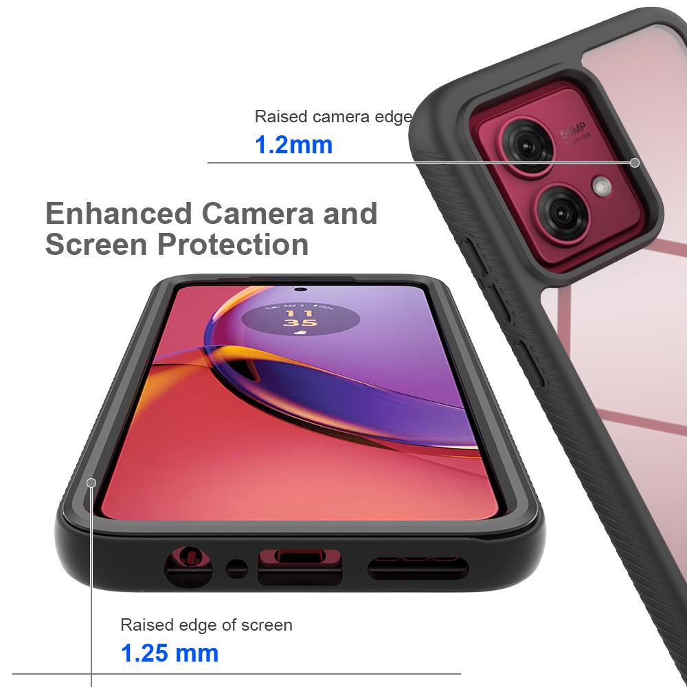 Funda protectora para teléfono Motorola Moto G84 5G con protector de pantalla PET