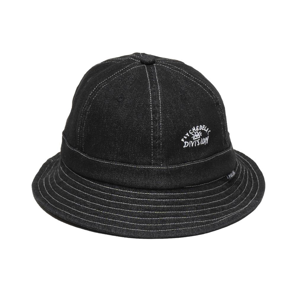 POLERSTUFF Washed Bell Hat Black Denim