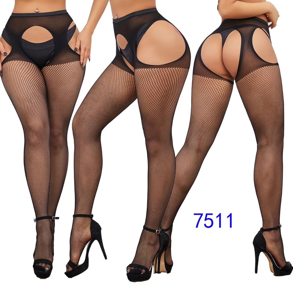 Women's Sexy Suspender Fishnet Stockings Sexy Stockings Bottoming Pantyhose Crotch Stockings