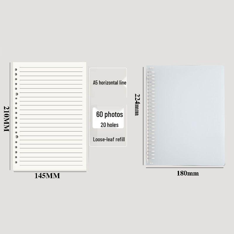 Minimalist Plastic Ring Binder Student Notebook Planner