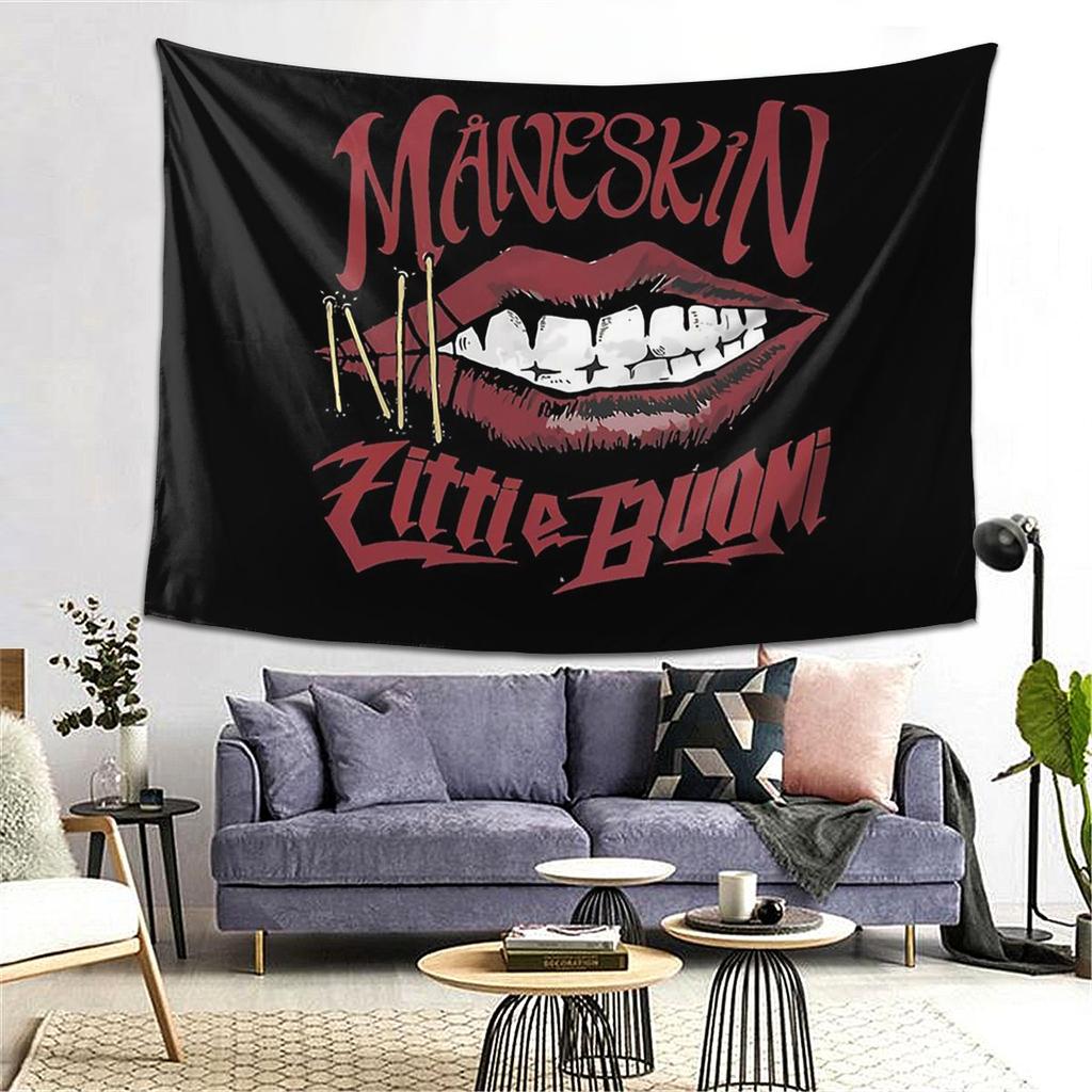 Vintage Maneskin Rockband Wandkleed Decor Kunst Esthetische Wandkleden voor Woonkamer Slaapkamer Huis Muurdoek Wanddecoratie