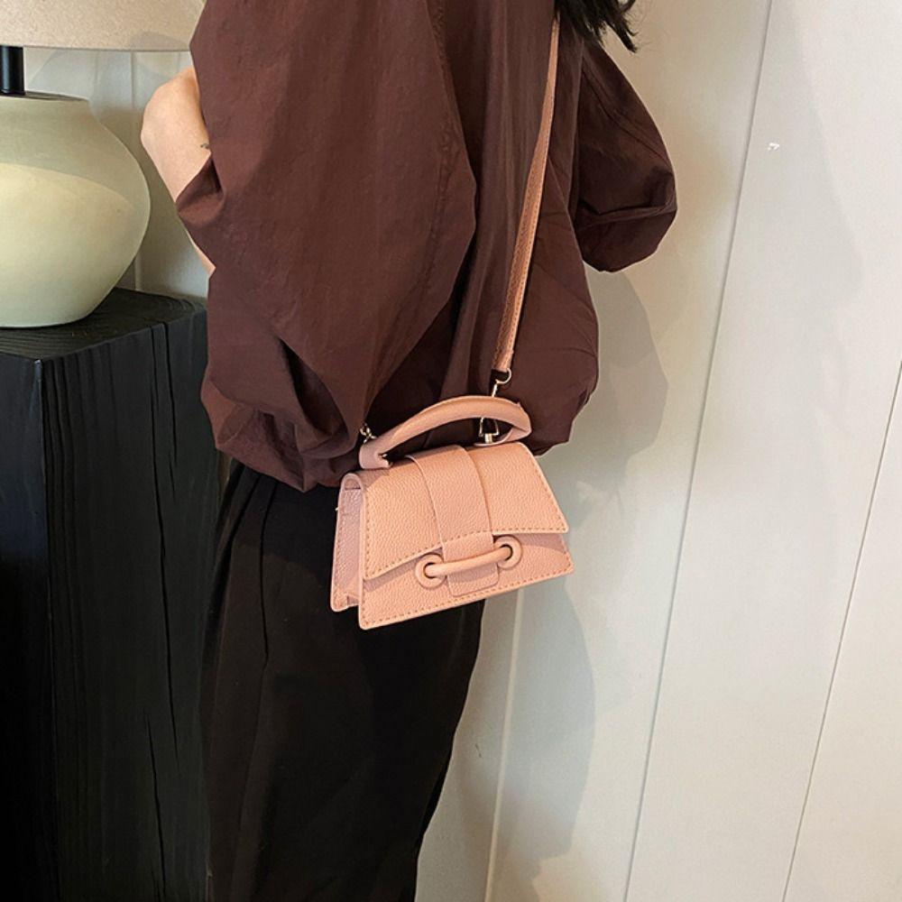 Solid Color Mini Coin Purse Handbag Women's Shoulder Bag Casual Chic Crossbody Bag  Women