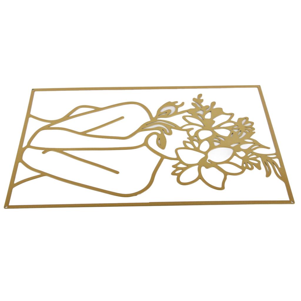 Single Line Art Wall Decor Iron Minimalist Female Line Drawing Home Hanging Wall Decor for Bedroom