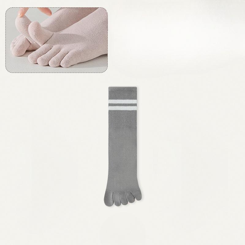 Five-fingered Socks, Women's Mid-calf Socks, Spring and Autumn Cotton Socks, Trendy Split Toe Long Calf Sports Anti-slip Winter Women's Long Socks
