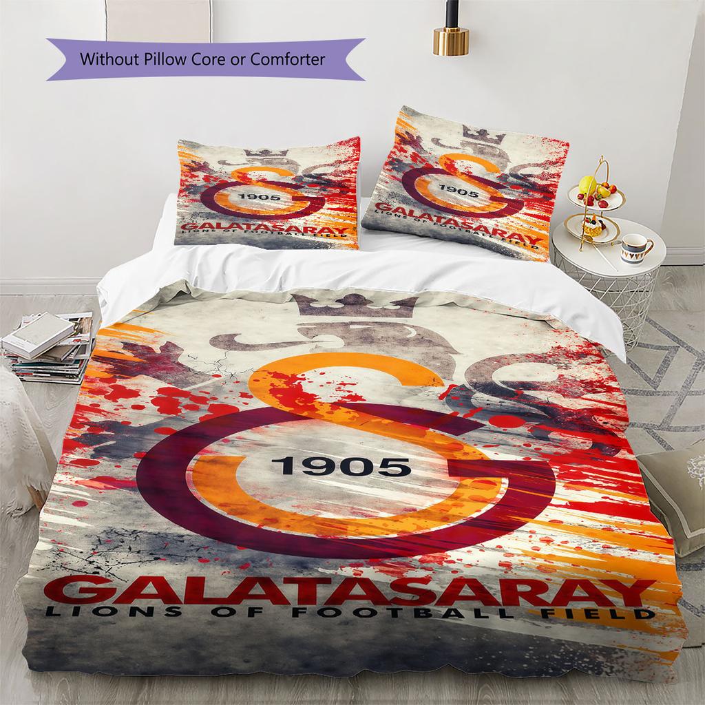 Galatasaray Blood Bedding Quilt Set Quilt Cover Pillowcase Home Decoration Birthday Gift (1 * duvet cover + 2 * pillowcase, without core)