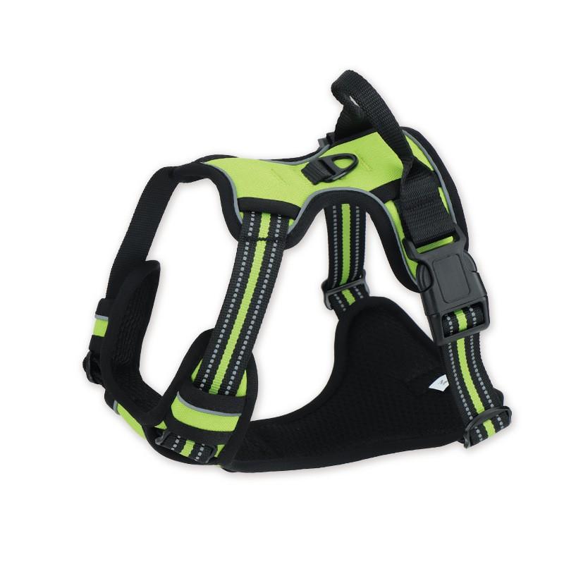 Adjustable Reflective Dog Harness Small Medium Large Breeds Walking Leash No Pull Chest Strap Golden Retriever Labrador