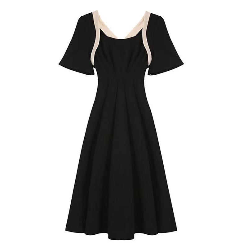 2024 Plus Size Square Neck Slimming Spaghetti Strap Dress & Cardigan Set