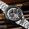 MEGIR 48MM Big Dial Men Watch Luxury Stainless Steel Waterproof Luminous Quartz Chronograph Sport Wristwatch Male Clock Reloj Hombre 2223