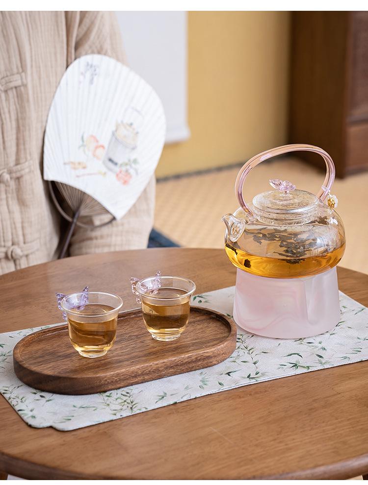 Xipei Magnesium Butterfly Dudu High Borosilicate Glass Tea Tasting Cup - Exquisite Women's Tea Ceremony Cup