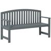 Panca da Giardino a 2 Posti in Legno, Panca Resistente alle Intemperie, Arredo Giardino con Schienale, Capacità di Carico 240 kg, 143 x 51 x 85 cm, Grigio