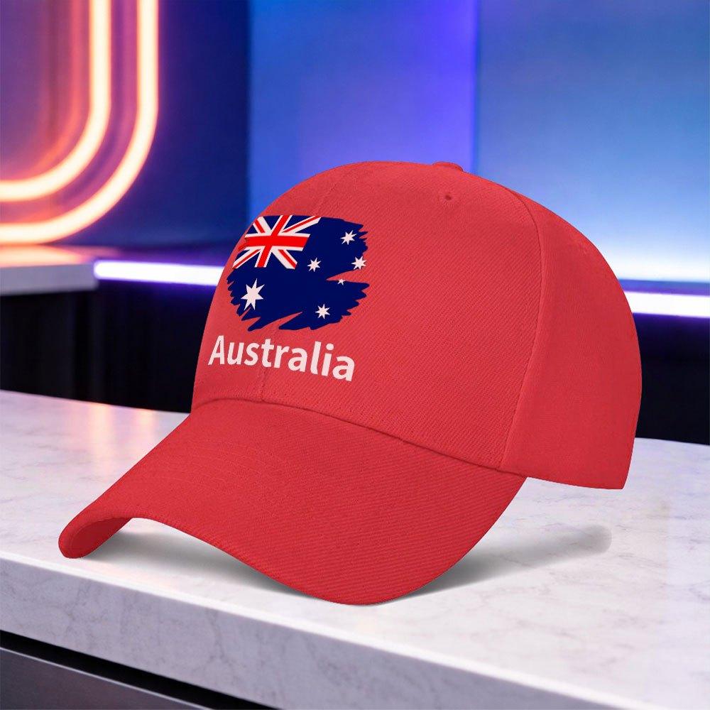 Australian Flag Print Baseball Cap  Lightweight Unisex Hat with National Colors Ideal Gift for Unisex  Women